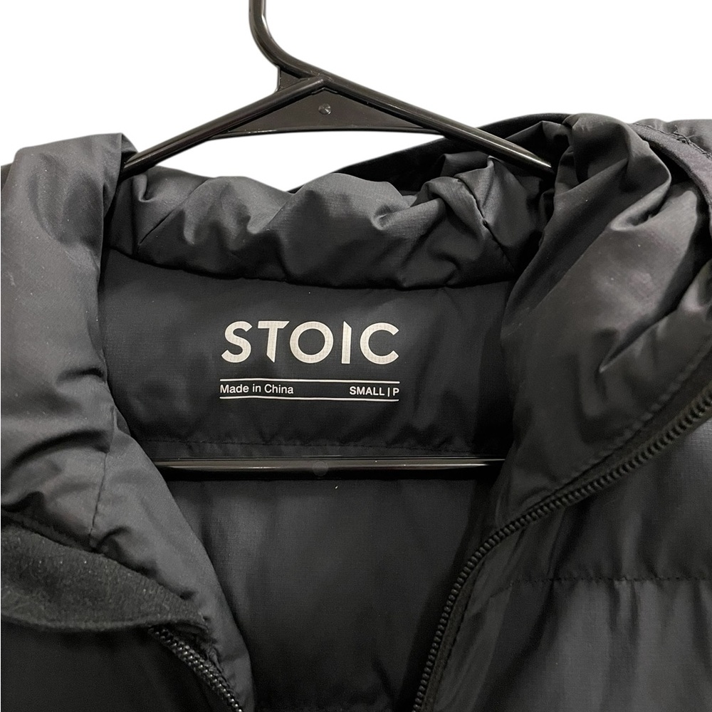 Stoic Black Puffer Jacket Size Small - image 7